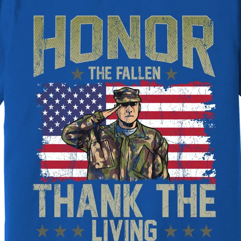 Patriotic American Flag Honor The Fallen Memorial Day Gift Premium T-Shirt