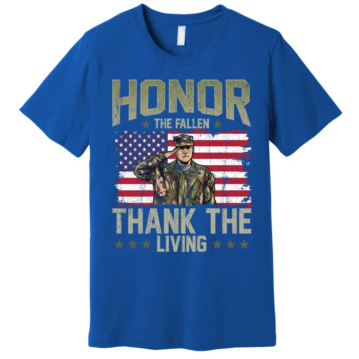 Patriotic American Flag Honor The Fallen Memorial Day Gift Premium T-Shirt