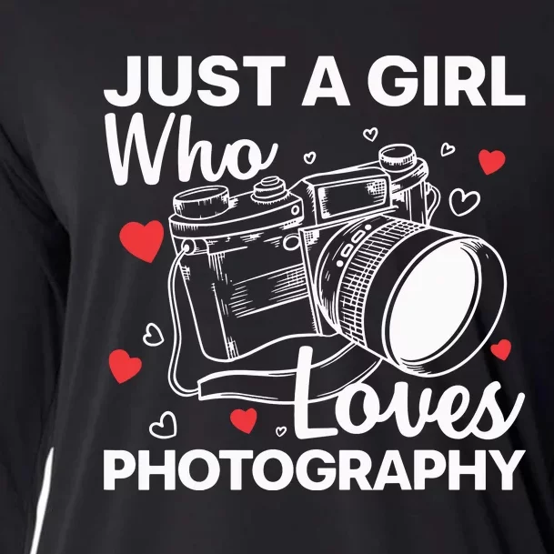 Photography Art For Women Girl Photographer Camera Lovers Cooling Performance Long Sleeve Crew