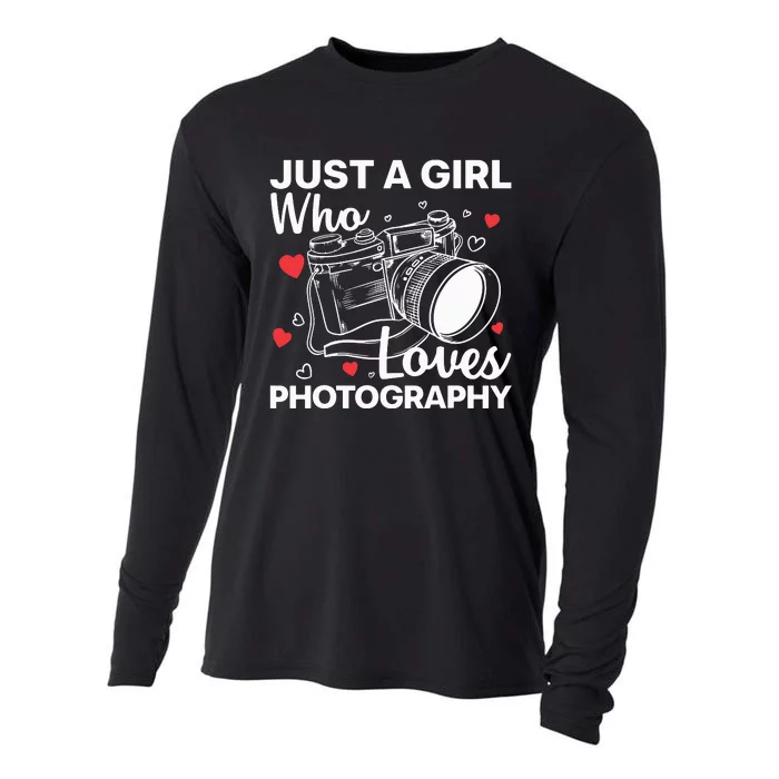 Photography Art For Women Girl Photographer Camera Lovers Cooling Performance Long Sleeve Crew