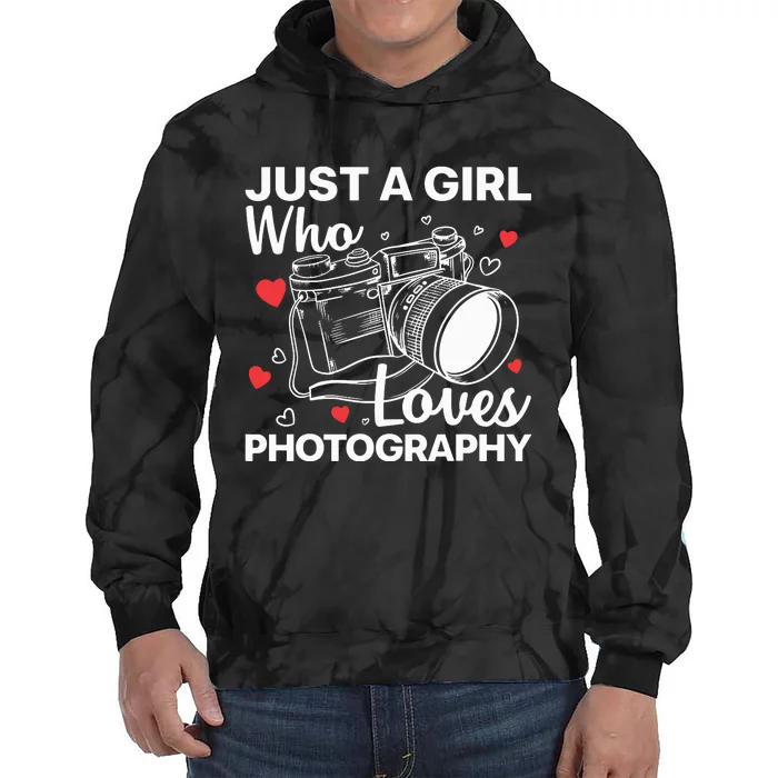 Photography Art For Women Girl Photographer Camera Lovers Tie Dye Hoodie