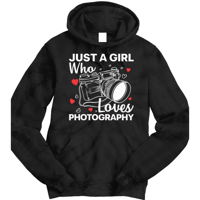 Photography Art For Women Girl Photographer Camera Lovers Tie Dye Hoodie