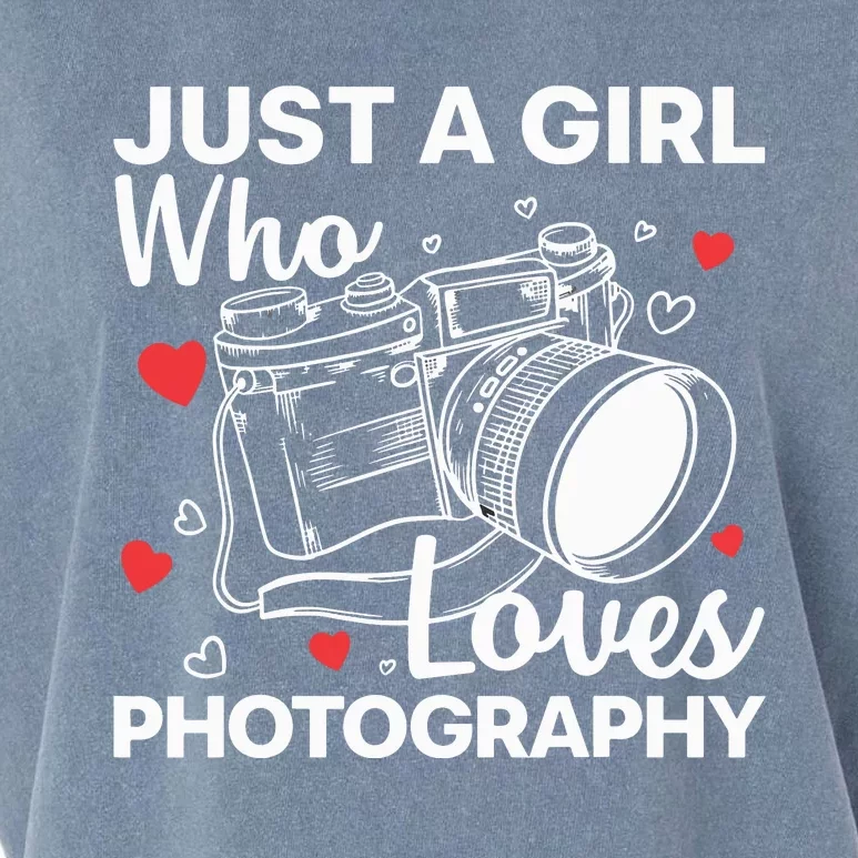 Photography Art For Women Girl Photographer Camera Lovers Garment-Dyed Women's Muscle Tee