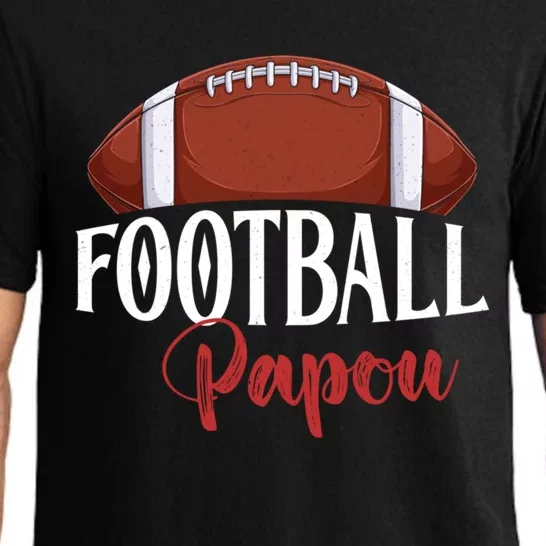 Proud American Football Papaw Funny Gift For FatherS Day Cool Gift Pajama Set