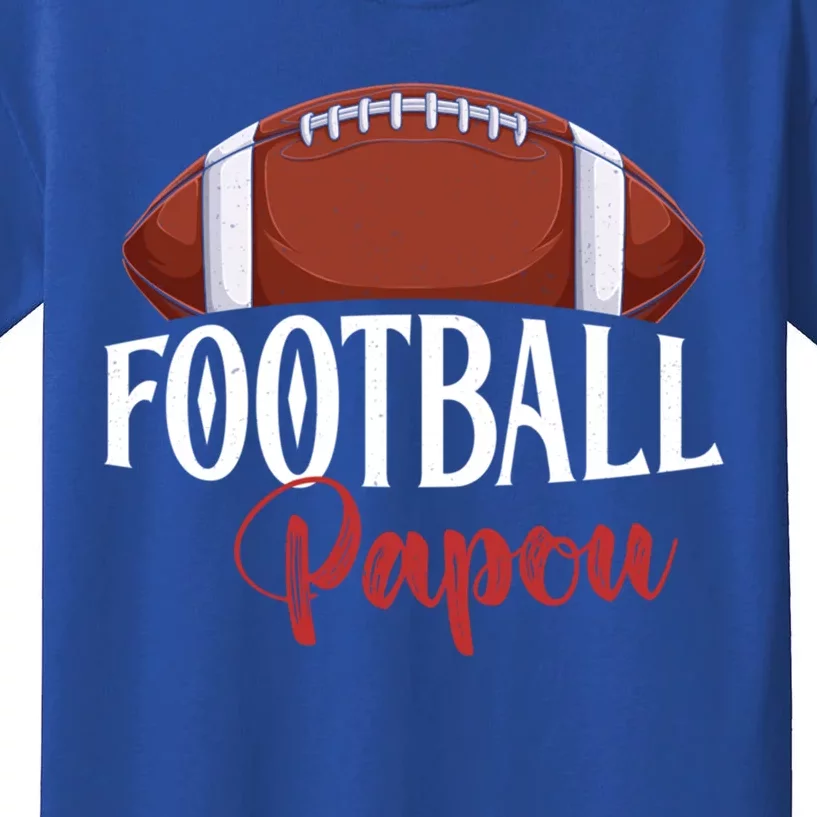 Proud American Football Papaw Funny Gift For FatherS Day Cool Gift Kids T-Shirt