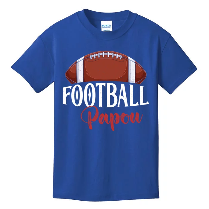 Proud American Football Papaw Funny Gift For FatherS Day Cool Gift Kids T-Shirt