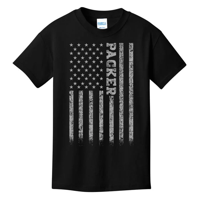 Packer American Flag Kids T-Shirt