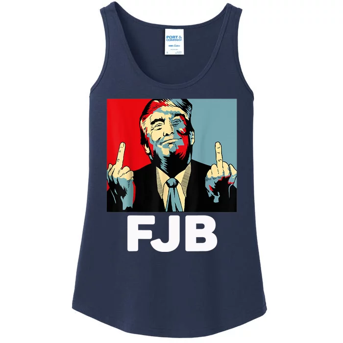 Pro America F Biden FJB , Trump Middle Figure Ladies Essential Tank