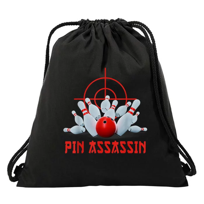 Pin Assassin Funny Bowling Drawstring Bag