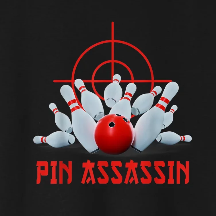 Pin Assassin Funny Bowling Women's Crop Top Tee