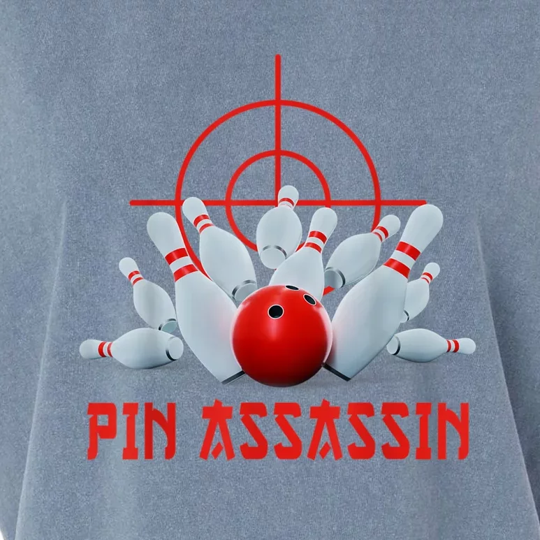 Pin Assassin Funny Bowling Garment-Dyed Women's Muscle Tee