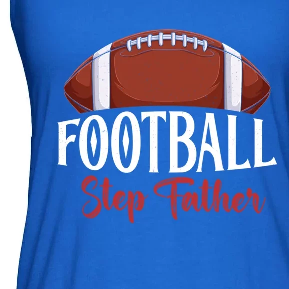 Proud American Football Step Father Funny Gift For FatherS Day Cute Gift Ladies Essential Flowy Tank