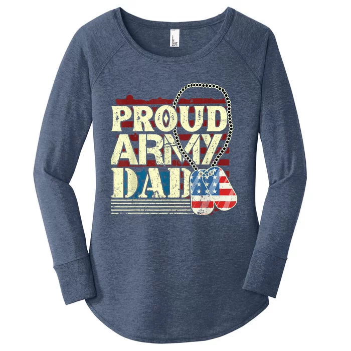 Proud Army Father Proud Daddy Army Daddy Women's Perfect Tri Tunic Long Sleeve Shirt