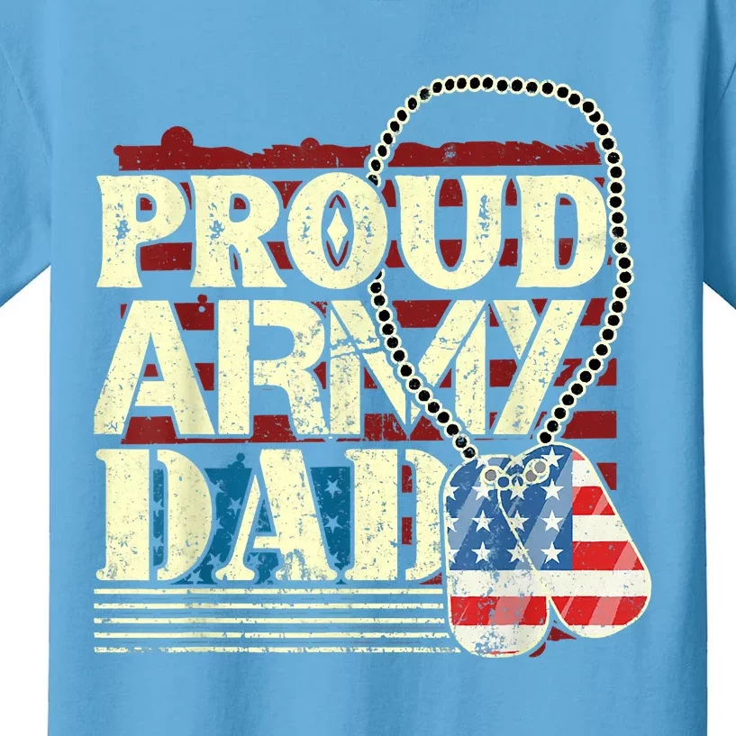 Proud Army Father Proud Daddy Army Daddy Kids T-Shirt