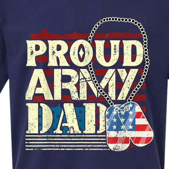 Proud Army Father Proud Daddy Army Daddy Sueded Cloud Jersey T-Shirt