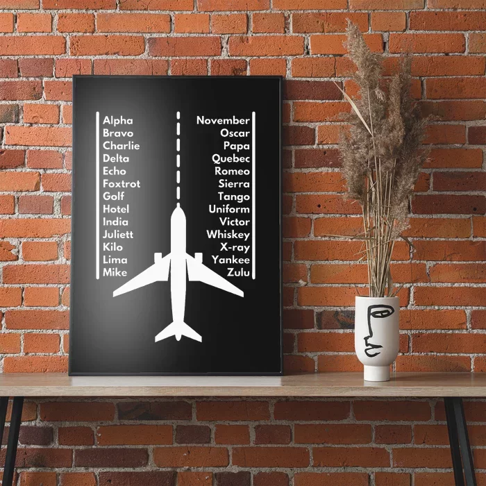 Phonetica Alphabet Funny Pilot & Aviation Airplane Gift Poster