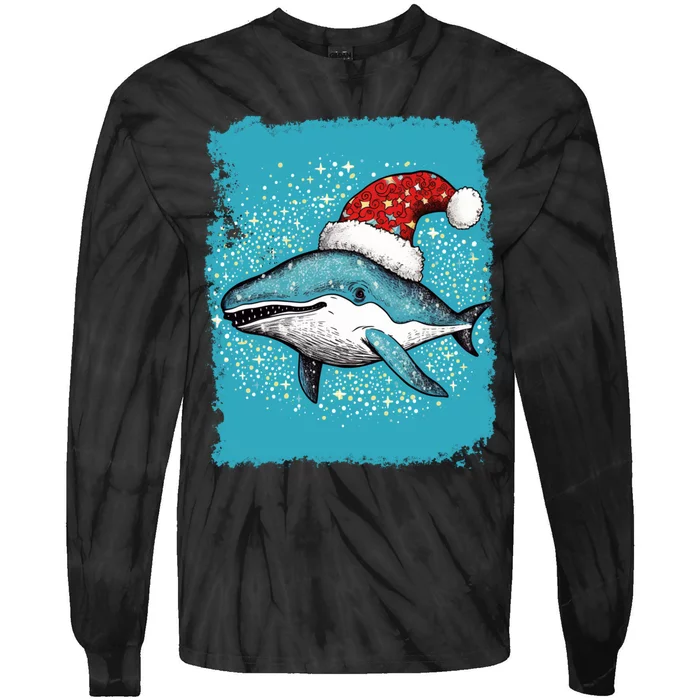 Pop Art Funny Vintage Fish Animal Whale Christmas Tie-Dye Long Sleeve Shirt