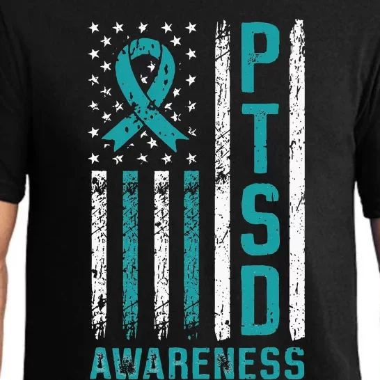 PTSD Awareness Flag Post Traumatic Stress Disorder Warrior Pajama Set