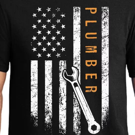 Plumber American Flag Design Plumbing Pajama Set