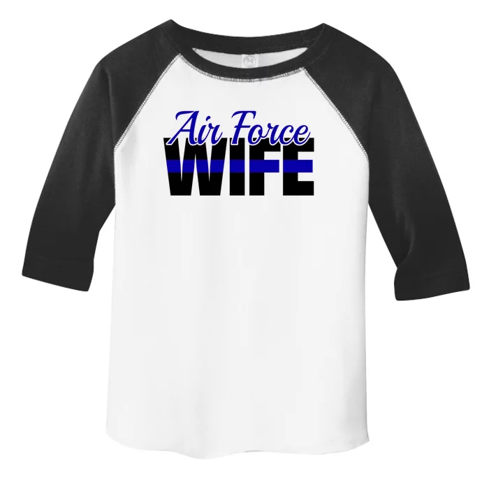 Proud Air Force Wife Gift Usaf Patriotic Military Family Funny Gift Toddler Fine Jersey T-Shirt