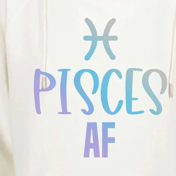 Pisces Af Funny Zodiac Sign Pisces Astrology Sign Gift Womens Funnel Neck Pullover Hood