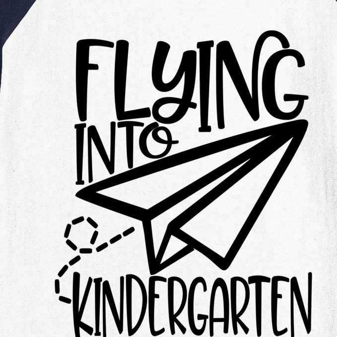 Paper Airplane Flying Into Kindergarten Gift Baseball Sleeve Shirt