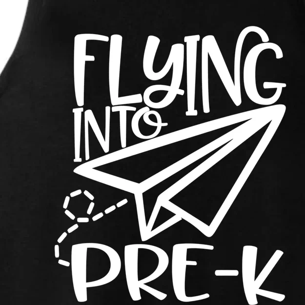 Paper Airplane Flying Into Pregiftk Gift Ladies Tri-Blend Wicking Tank