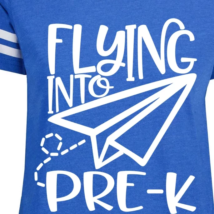 Paper Airplane Flying Into Pregiftk Gift Enza Ladies Jersey Football T-Shirt