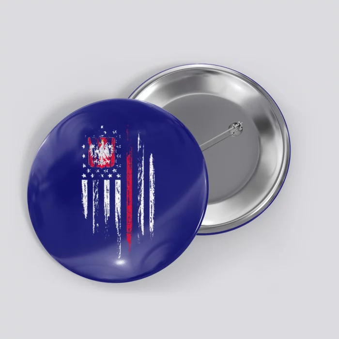 Polish American Flag Combo Poland Usa Polska Button