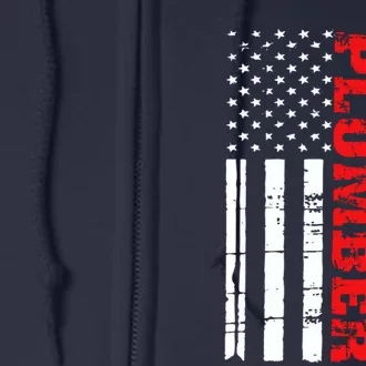 Plumber American Flag Hoodie Patriotic Plumbing USA Full Zip Hoodie