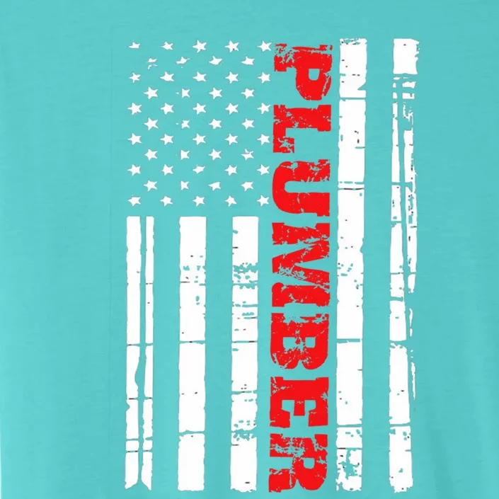 Plumber American Flag Hoodie Patriotic Plumbing USA ChromaSoft Performance T-Shirt