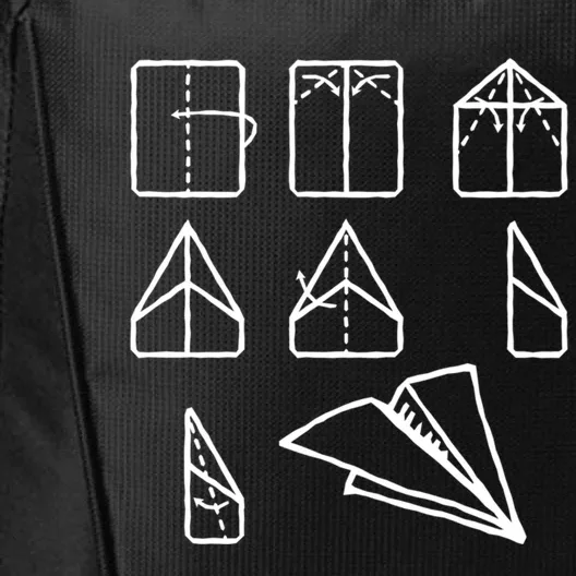 Paper Airplane Folding Instruction Gift City Backpack