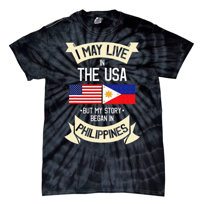 Philippines American Flag USA Filipino Roots Gifts Tie-Dye T-Shirt