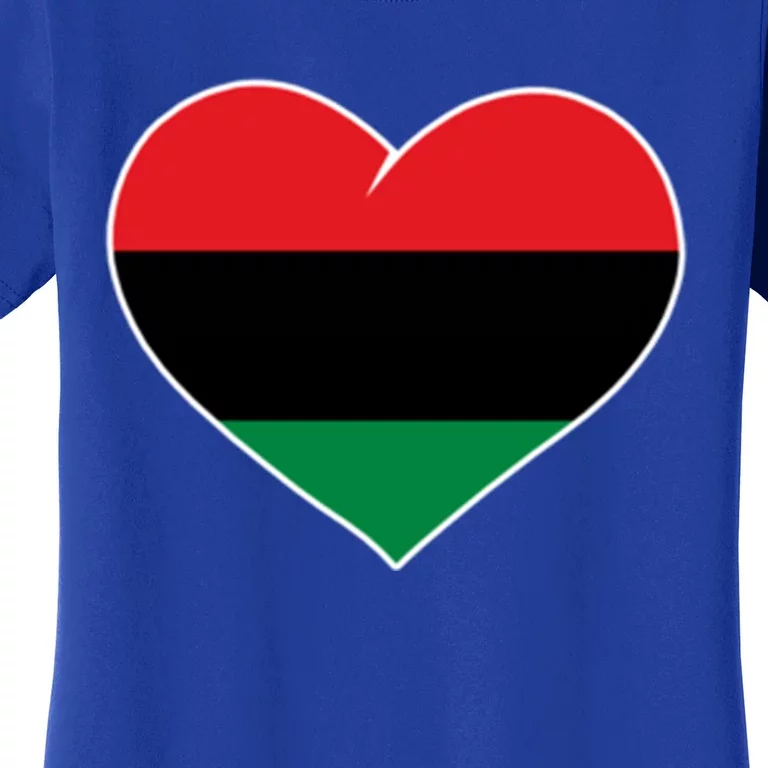 Pan African Flag Junenth African American Heart Gift Women's T-Shirt