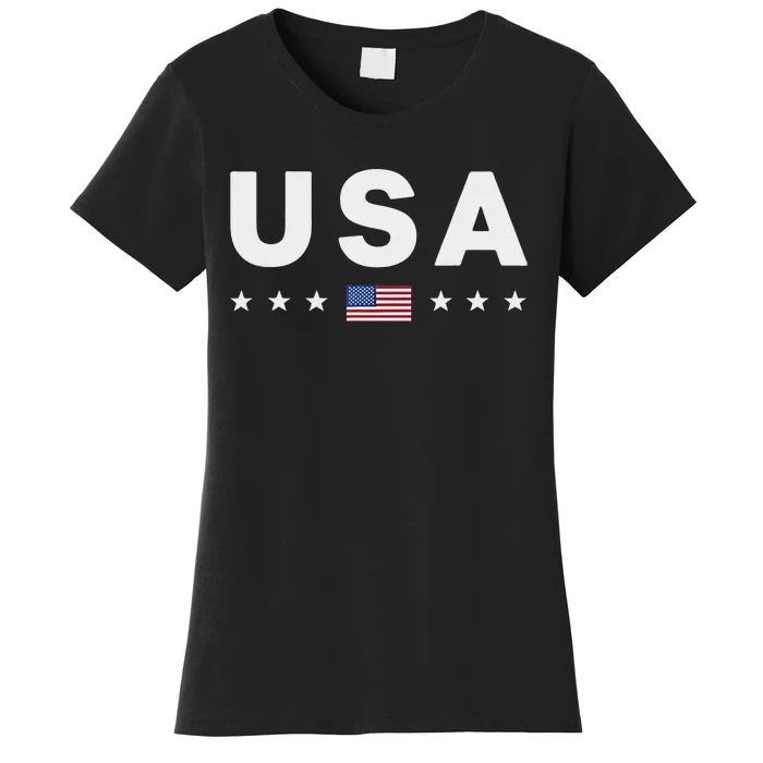 Patriotic American Flag 4th Of July Women's T-Shirt