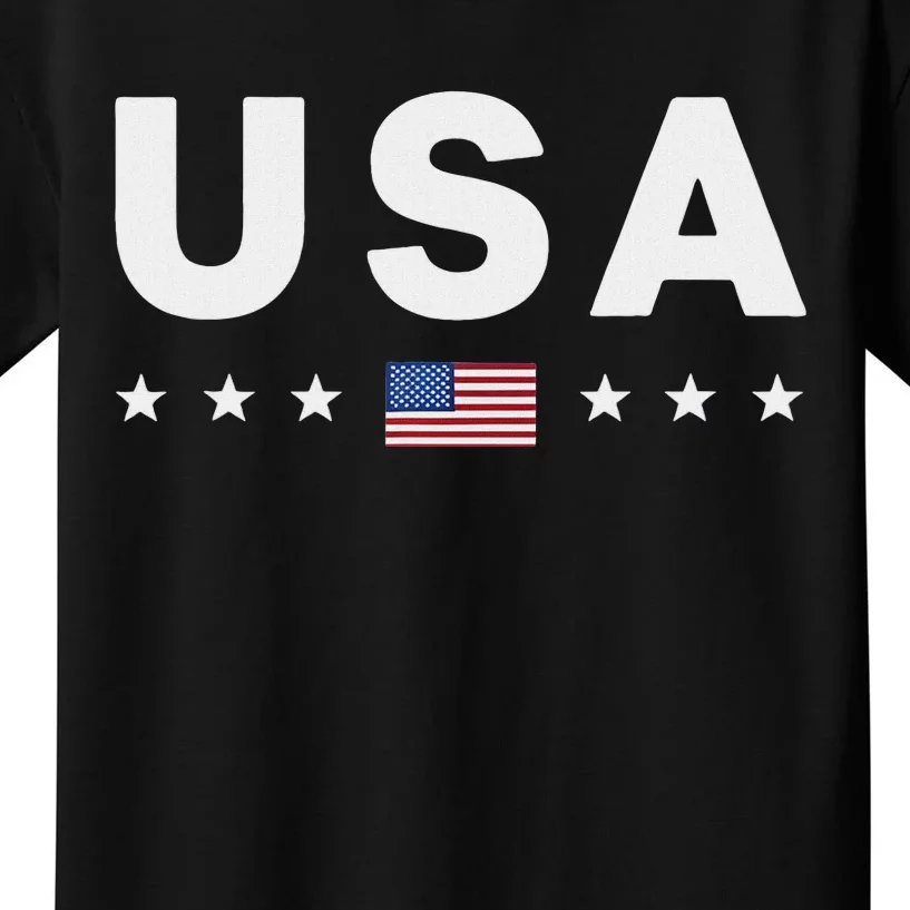 Patriotic American Flag 4th Of July Kids T-Shirt