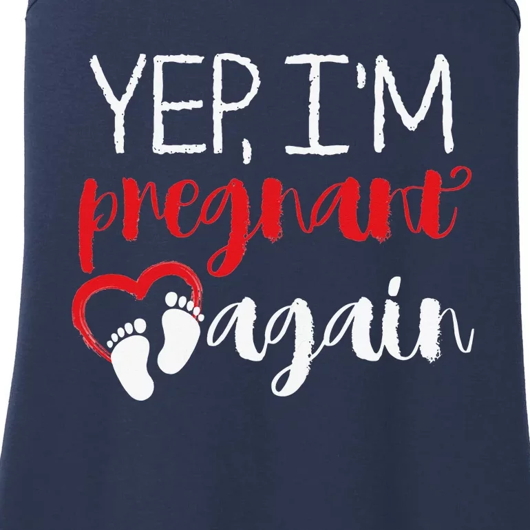 Pregnant Again Future Mother Maternity Newborn Ladies Essential Tank