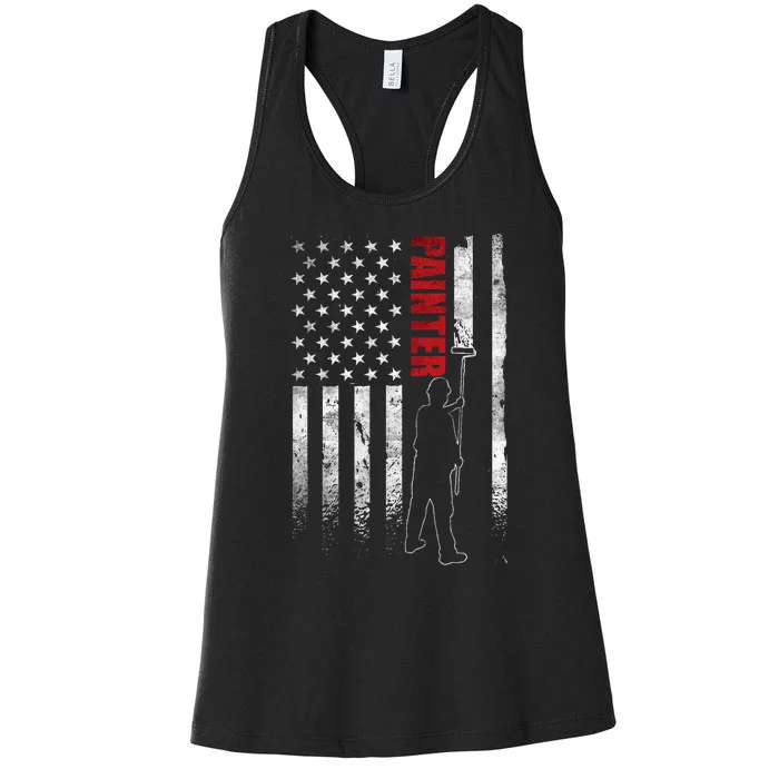 Painter Apparel Fathers Day American Painter House Painter Women's Racerback Tank