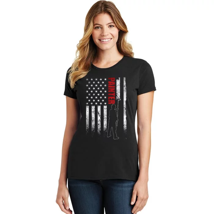 Painter Apparel Fathers Day American Painter House Painter Women's T-Shirt