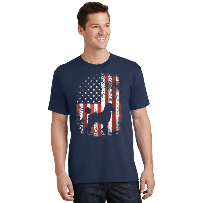 Poodle American Flag 4th Of July USA Patriotic Dog Lover T-Shirt