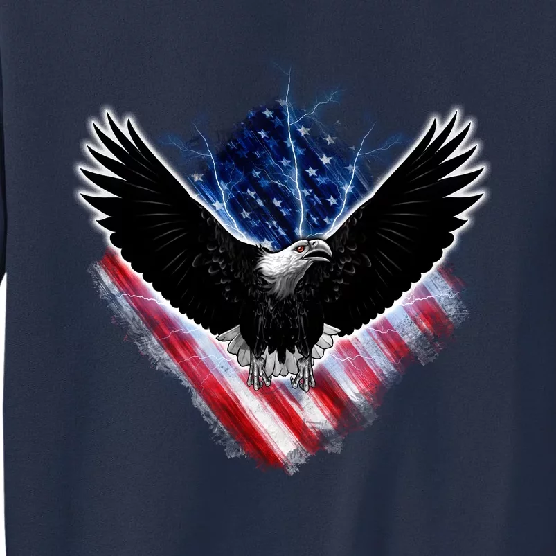 Patriotic American Flag Bald Eagle Sweatshirt