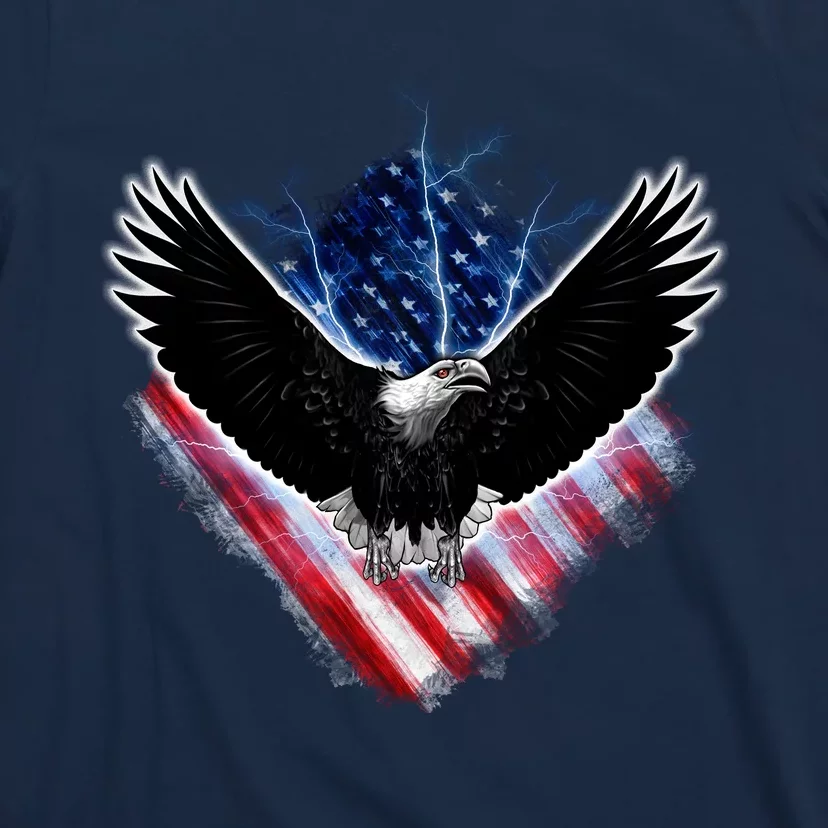 Patriotic American Flag Bald Eagle T-Shirt