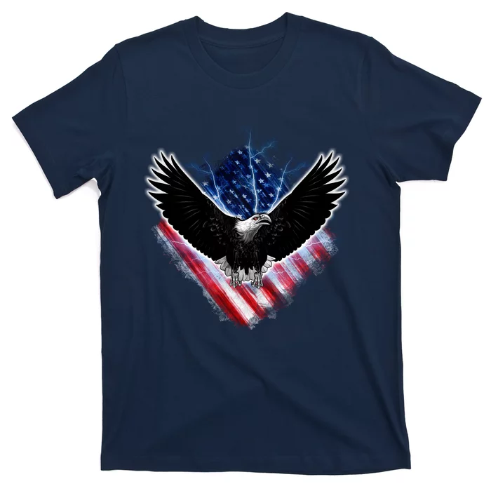 Patriotic American Flag Bald Eagle T-Shirt