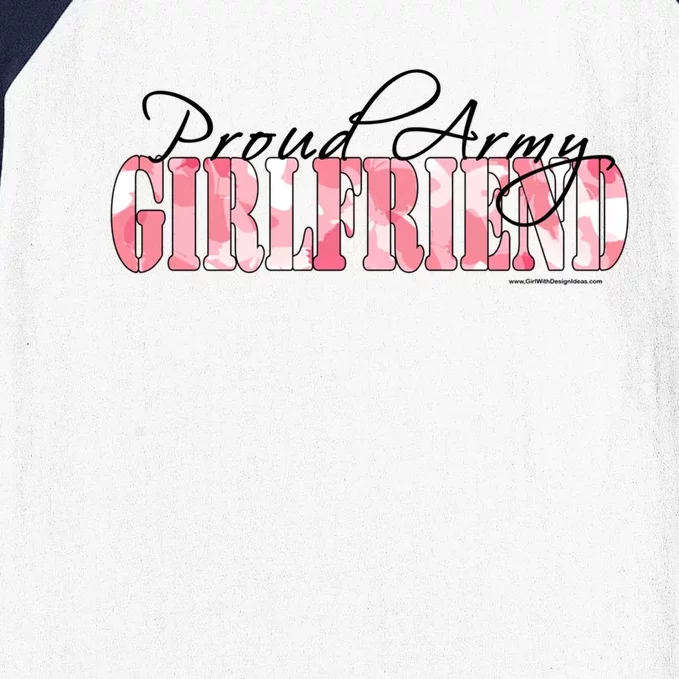 Proud Army Friend Butterfly Camo Gift Baseball Sleeve Shirt