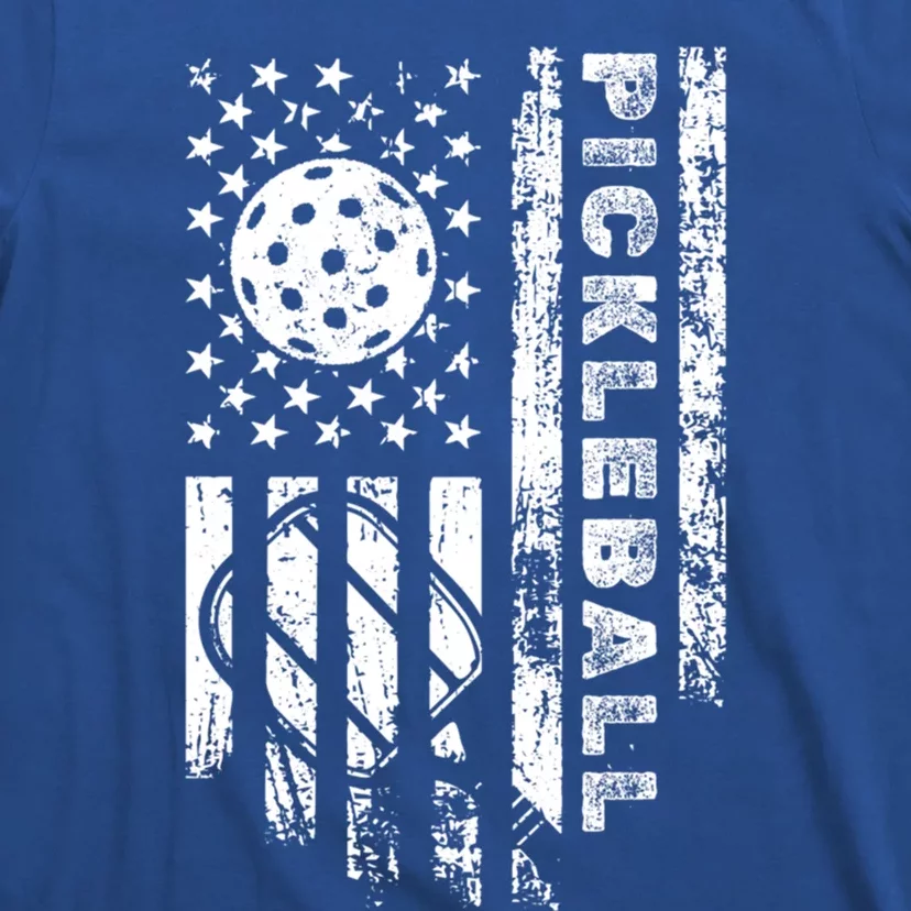 Pickleball American Flag Usa Us Pickleballs Player Gift T-Shirt