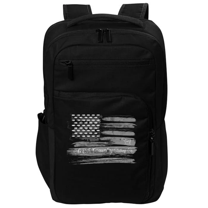 Patriotic, American Flag Design By G.O.A.T. Country Clothing Impact Tech Backpack