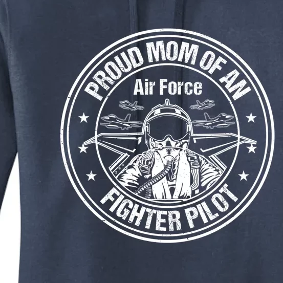 Proud Air Force Mom Fighter Pilot Design Cool Gift Women's Pullover Hoodie