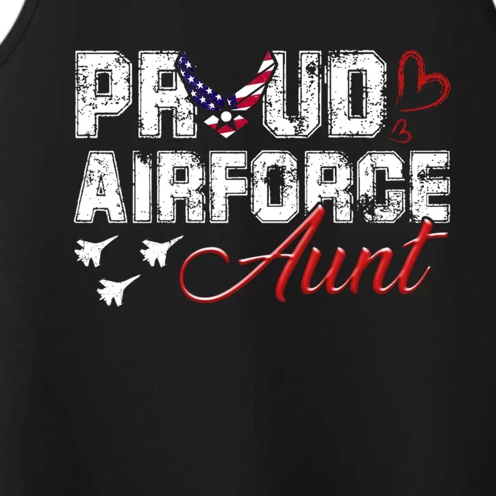 Proud Air Force Aungift Us Heart Military Gift Performance Tank