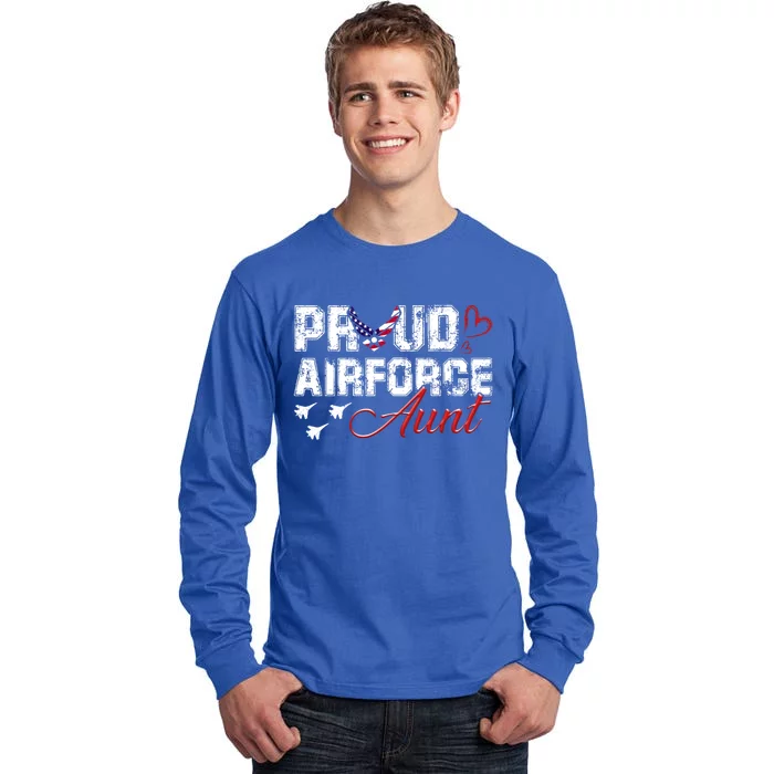 Proud Air Force Aungift Us Heart Military Gift Tall Long Sleeve T-Shirt