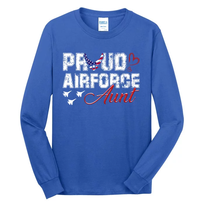 Proud Air Force Aungift Us Heart Military Gift Tall Long Sleeve T-Shirt